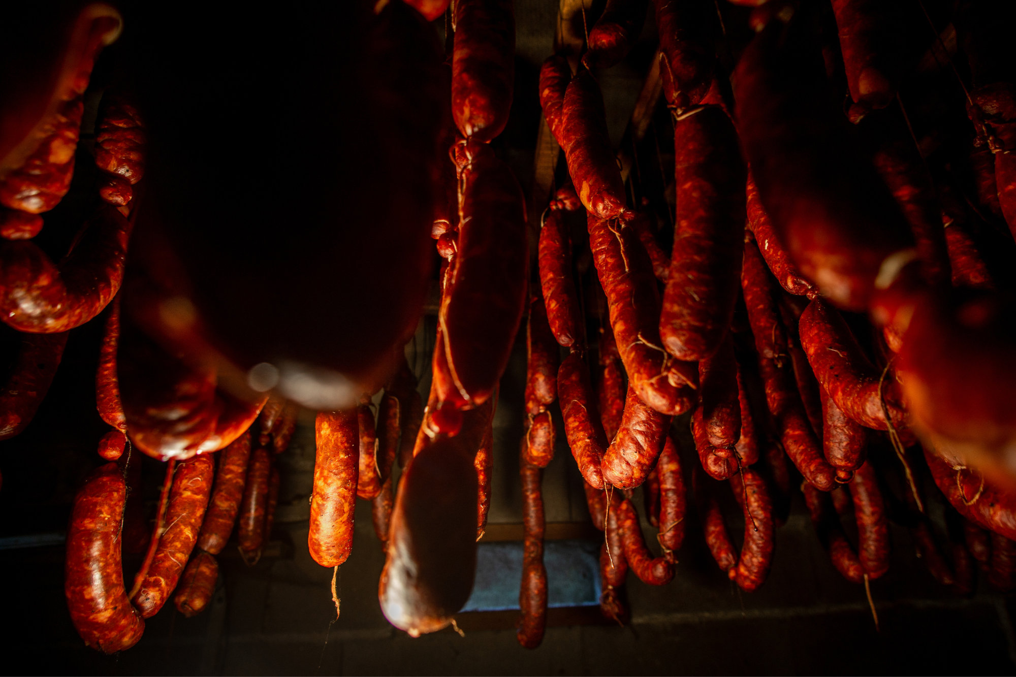 Tre ungherese salsiccia secca salsiccia per pizza isolati su sfondo bianco  affumicato in budello naturale misto carne di maiale Foto stock - Alamy